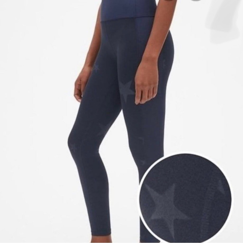 GAP Sculpt Compression Leggings Star Print navy blue